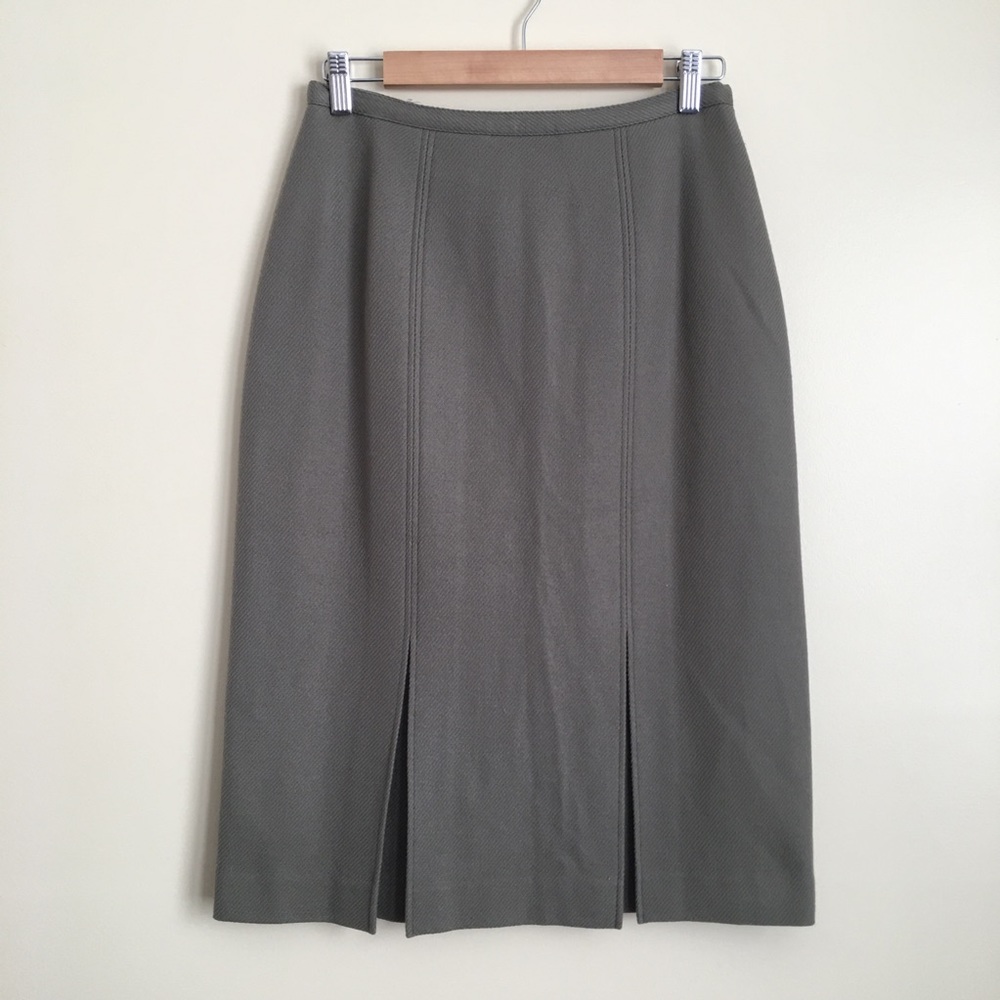 ⭐️SOLD⭐️ VintageWool Midi Skirt with Front Pleats